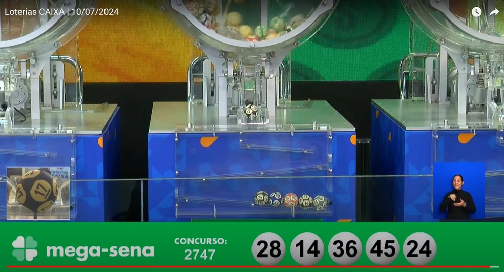Resultado da Mega-Sena — Foto: Reprodução / Caixa