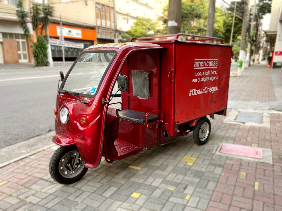 Lojas Americanas - triciclo de entrega Tuc Tuc — Foto: Divulgação