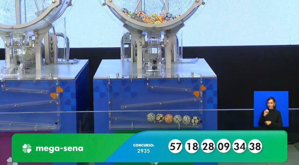 Resultado da Mega-Sena 2935 — Foto: Facebook da Loterias Caixa/Reprodução