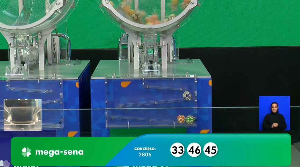 Resultado da Mega-Sena 2806 — Foto: Reprodução / Caixa