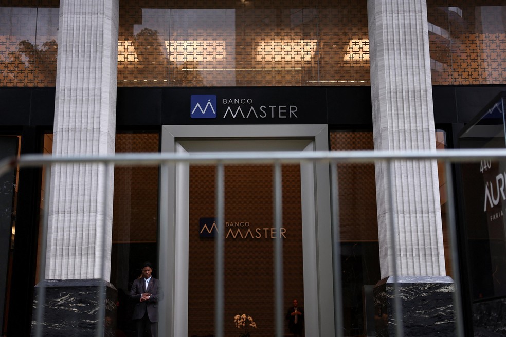 Fachada da sede do Banco Master — Foto: Amanda Perobelli/REUTERS