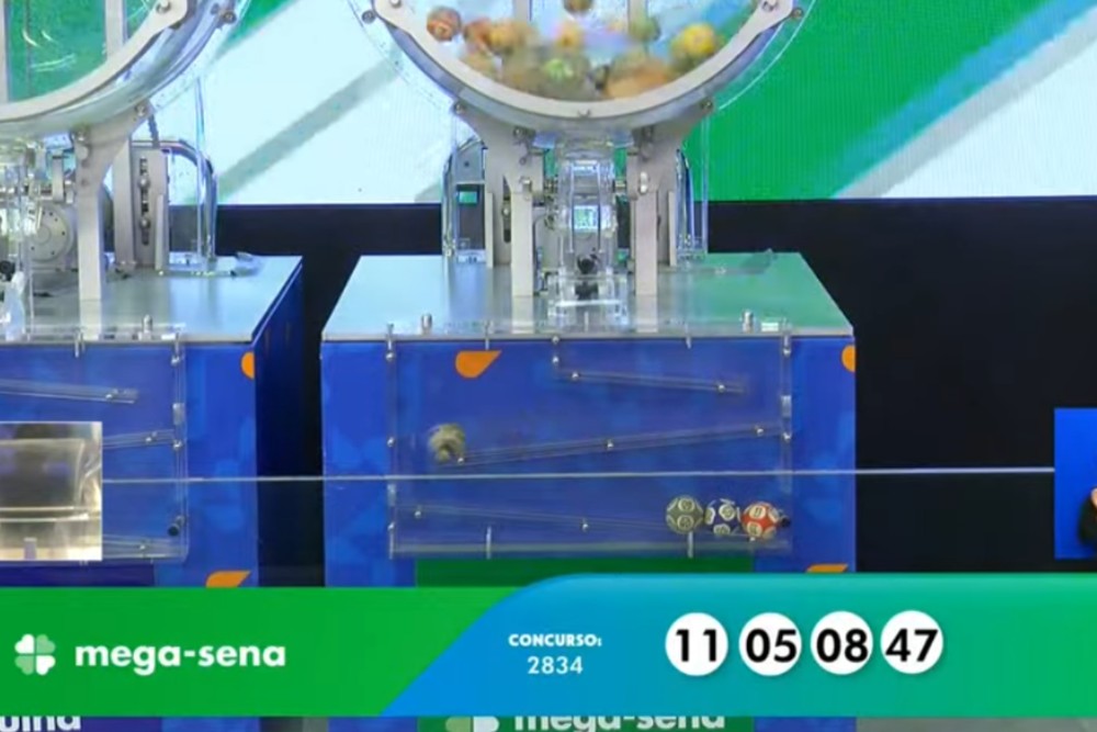 Ninguém acerta as seis dezenas da Mega-Sena 2834, e prêmio acumula em R ...
