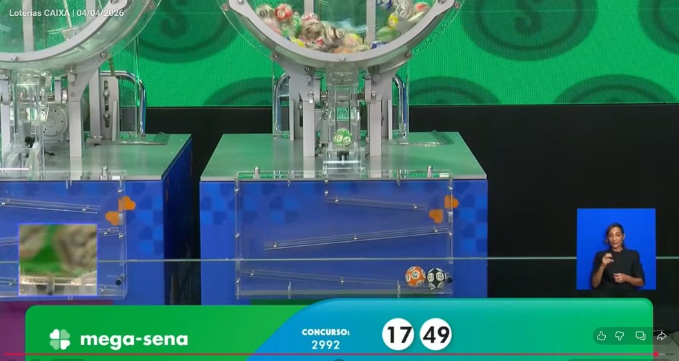 Resultado da Mega-Sena 2992 — Foto: Reprodução / Caixa