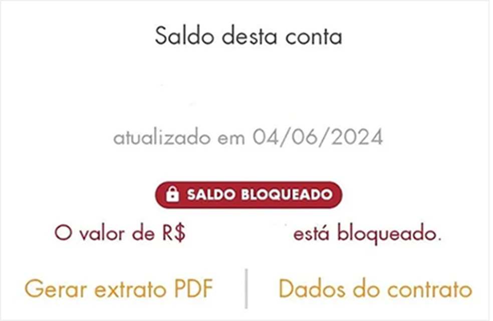 Saldo FGTS bloqueado — Foto: Reprodução