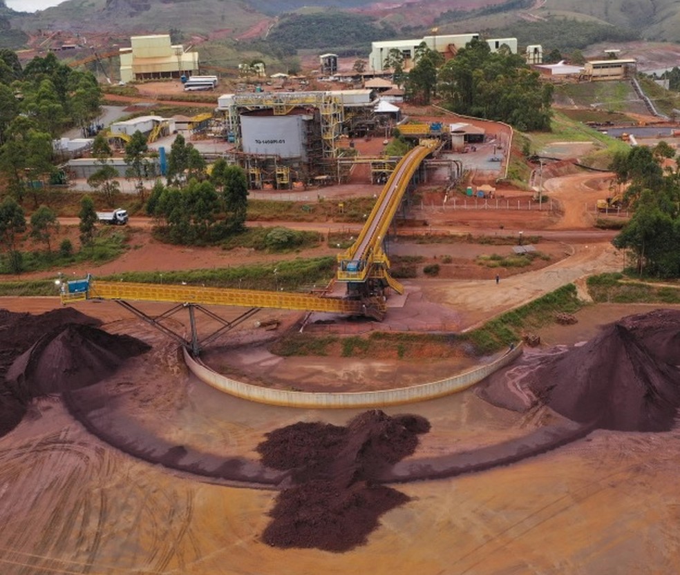 Vale Mineradora Planta de filtragem de rejeitos no complexo de Vargem Grande  — Foto: Reprodução / Vale