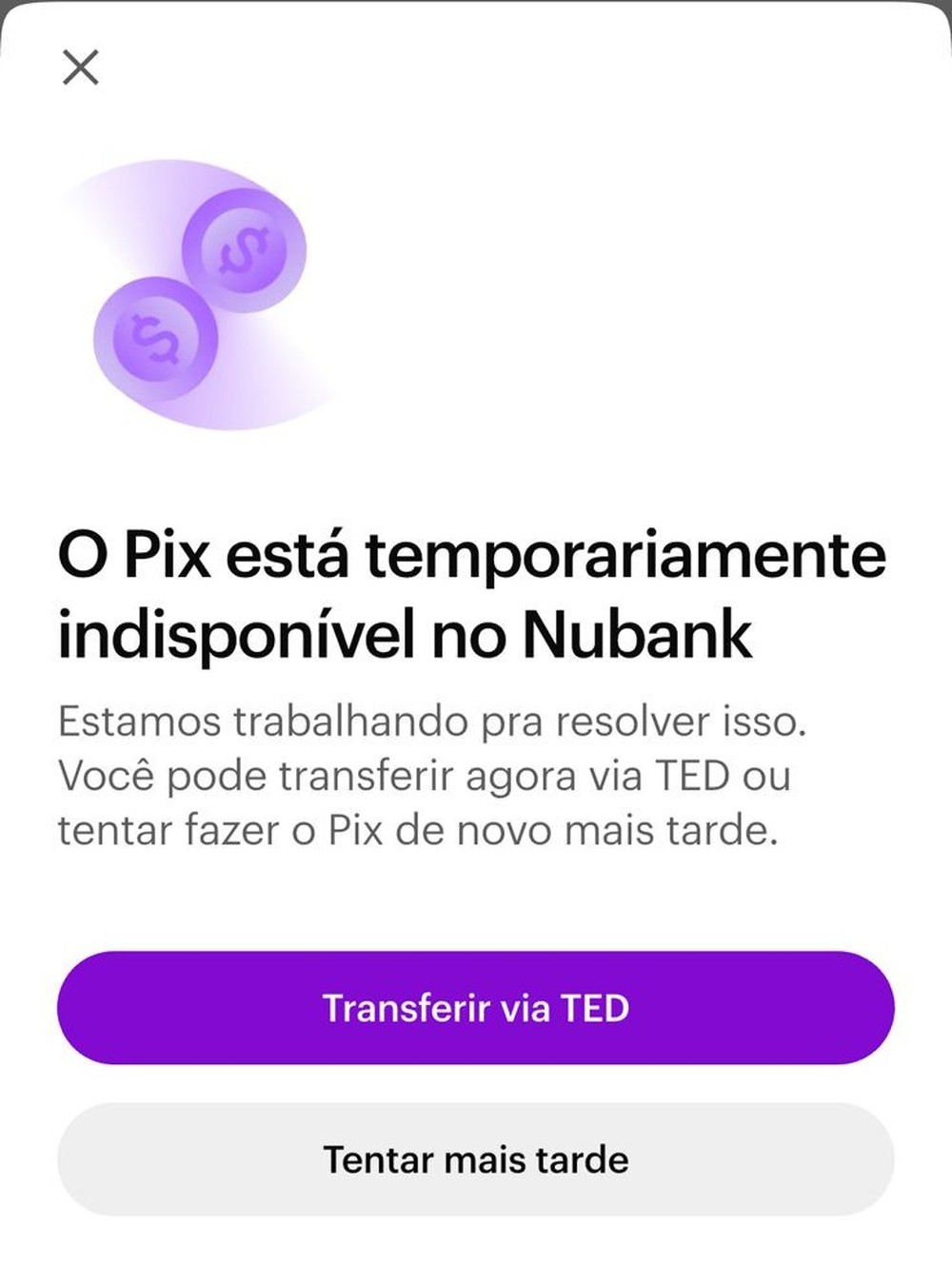 Nubank: Clientes Relatam Instabilidade No Aplicativo E Falhas No Pix